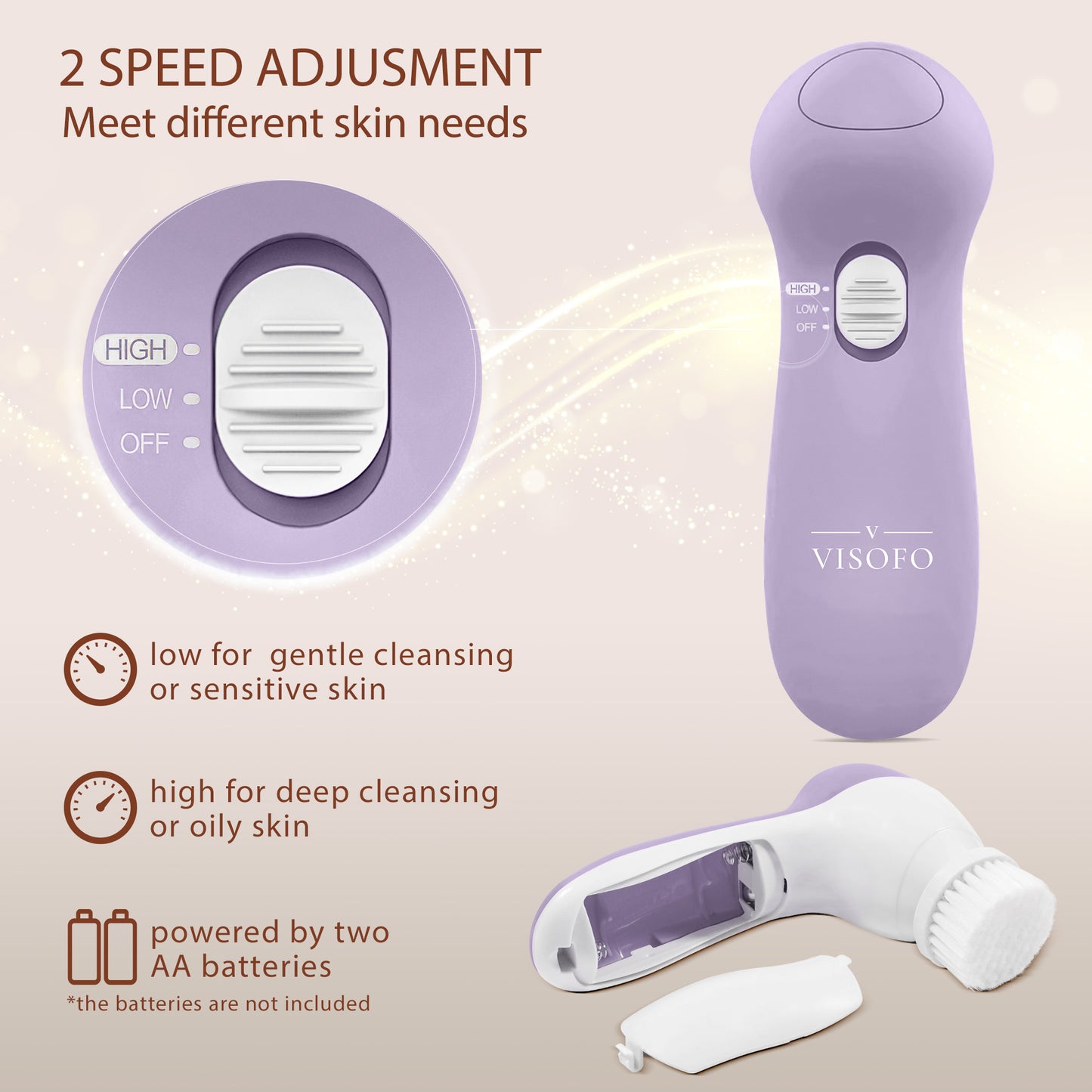Facial brush Lilacamethyst