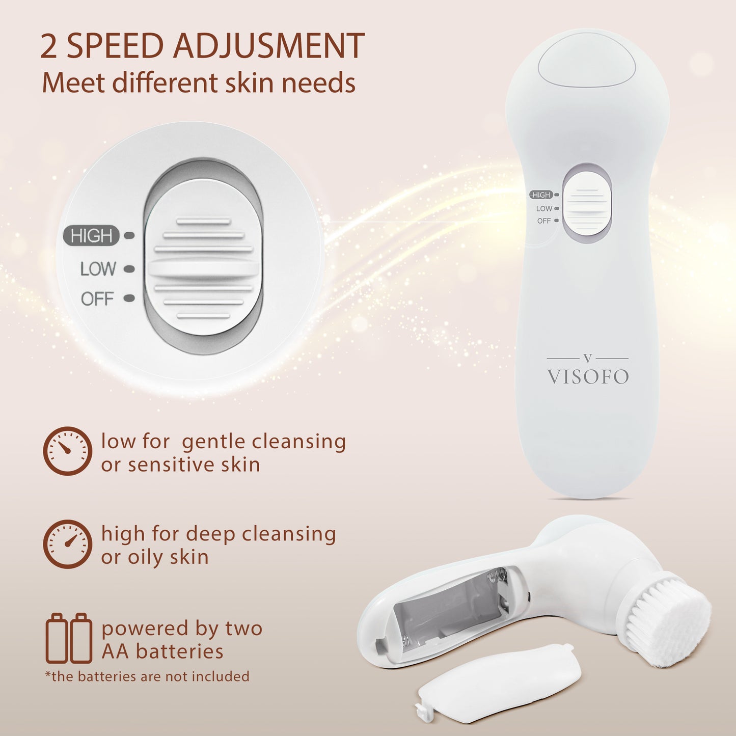 Facial brush 5 in 1, Pearl