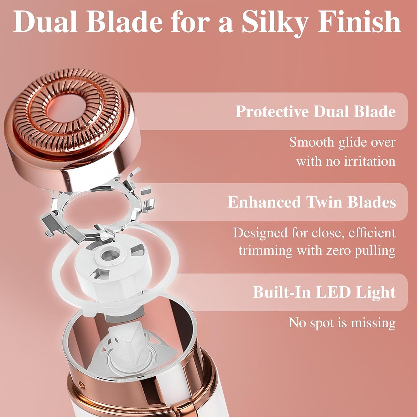 Gen 2 Facial Hair Removal for Women, white