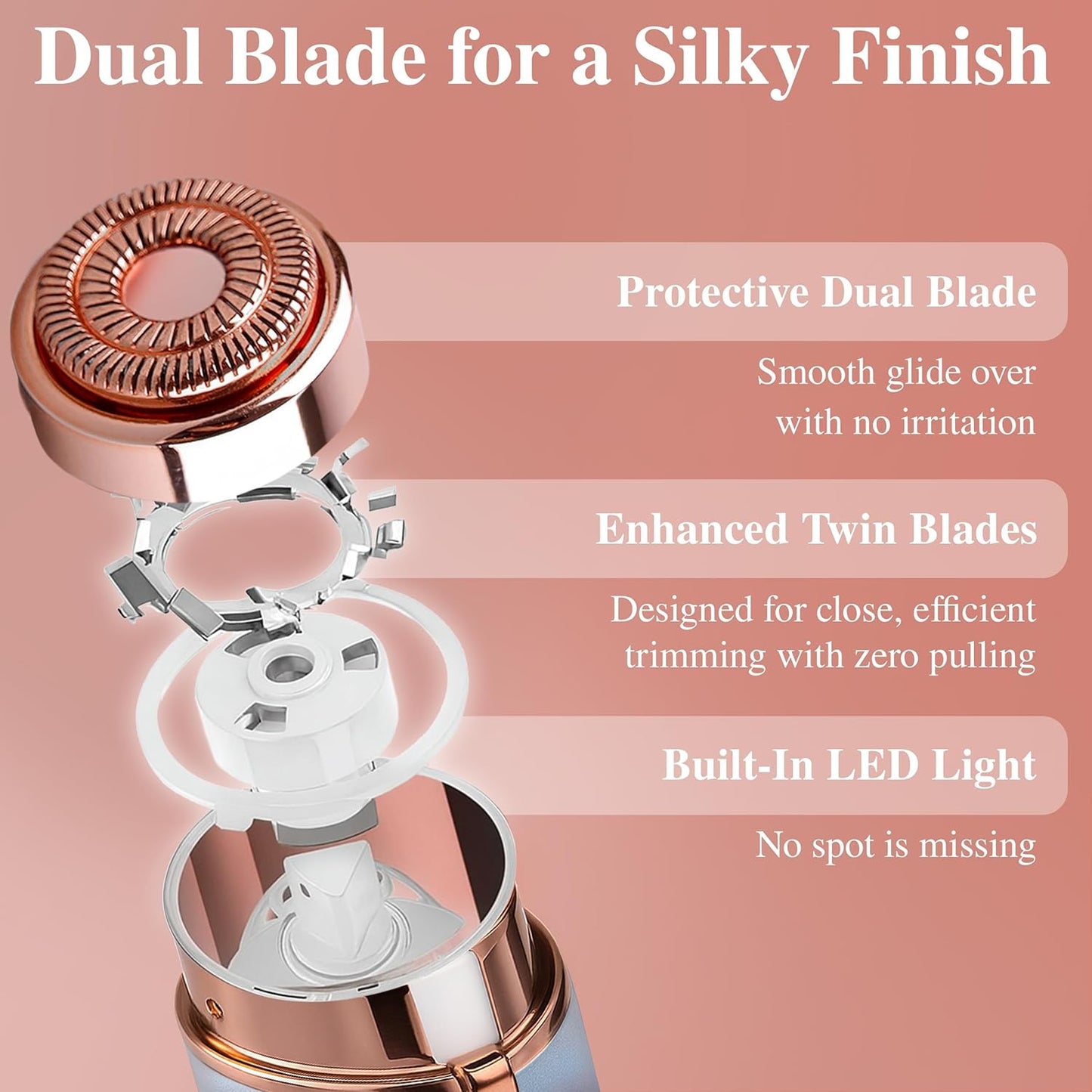 Gen 2 Facial Hair Removal for Women, pink